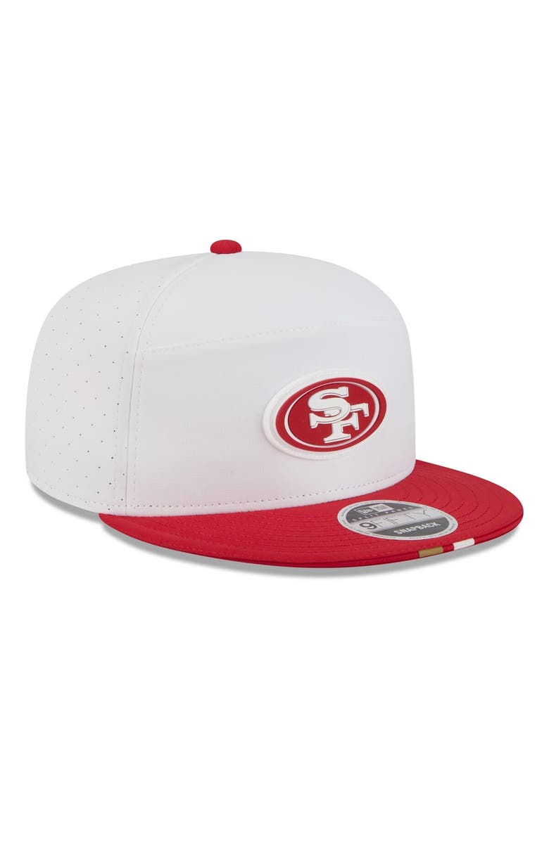 New Era Men's New Era White/Scarlet San Francisco 49ers 2025 NFL Training Camp Split Panel 9FIFTY Snapback Hat, Alternate, color, White