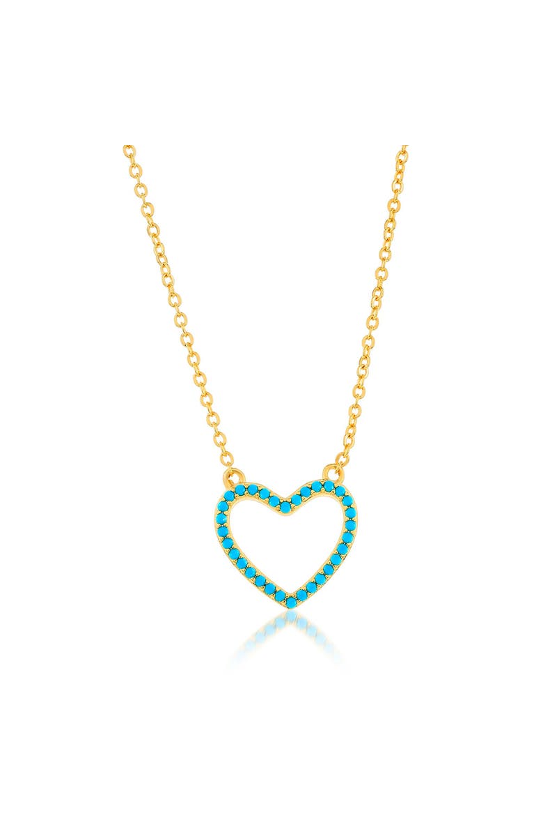 Donatello Gian Turquoise Heart Necklace, Main, color, Gold