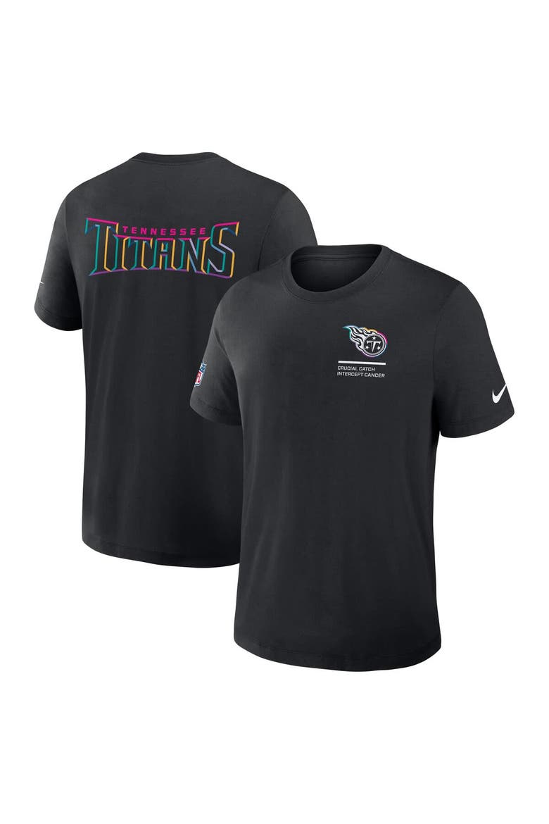 Men's Nike Black Tennessee Titans 2025 NFL Crucial Catch Tri-Blend Dri-FIT T-Shirt, Alternate, color, Black