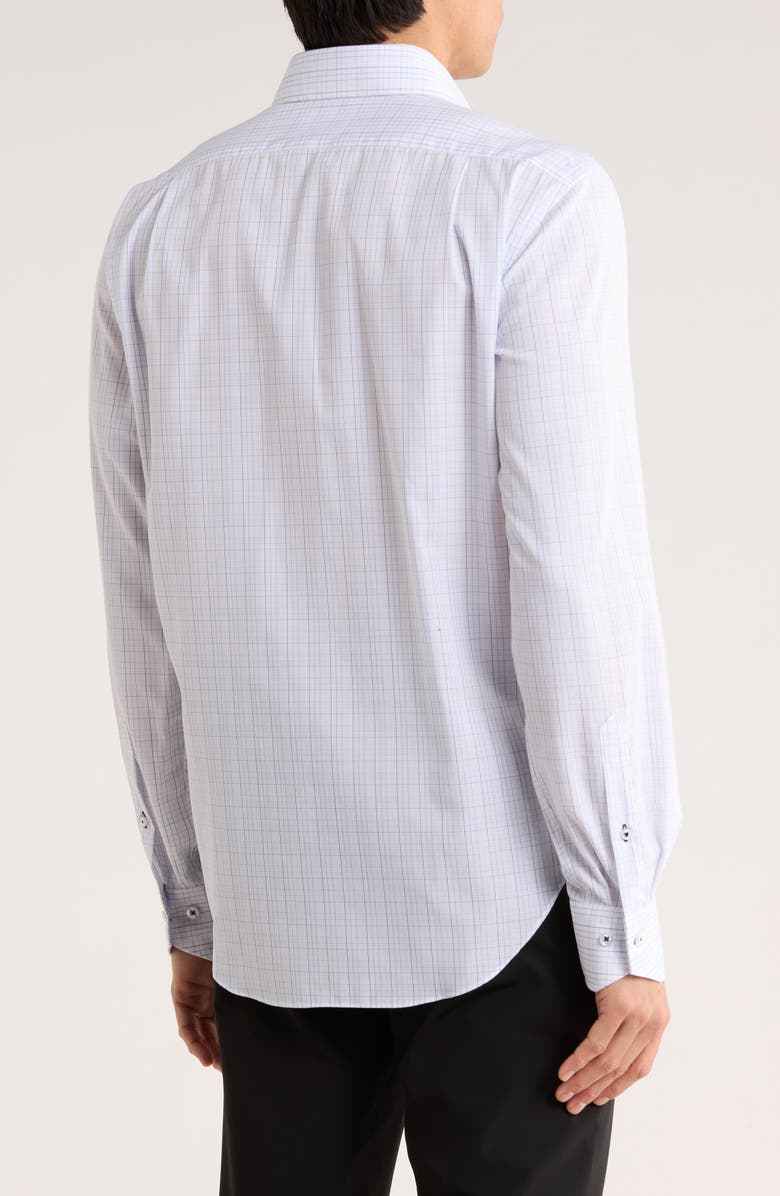 Lorenzo Uomo Trim Fit Check Cotton Dress Shirt, Alternate, color, White/ Blue/ Pink