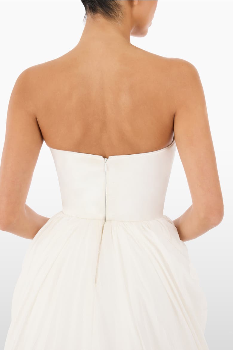Antonia Ruffled Bow Dress, Alternate, color, Ivory