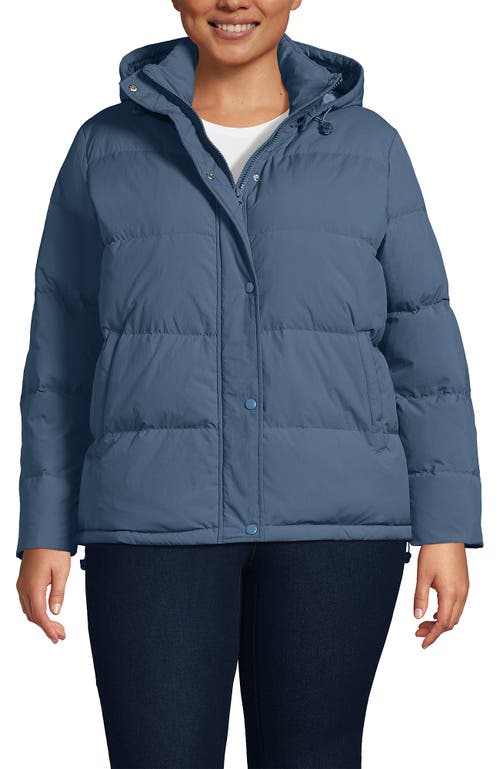 Lands' End Wide Channel 600 Down Puffer Jacket In Blue