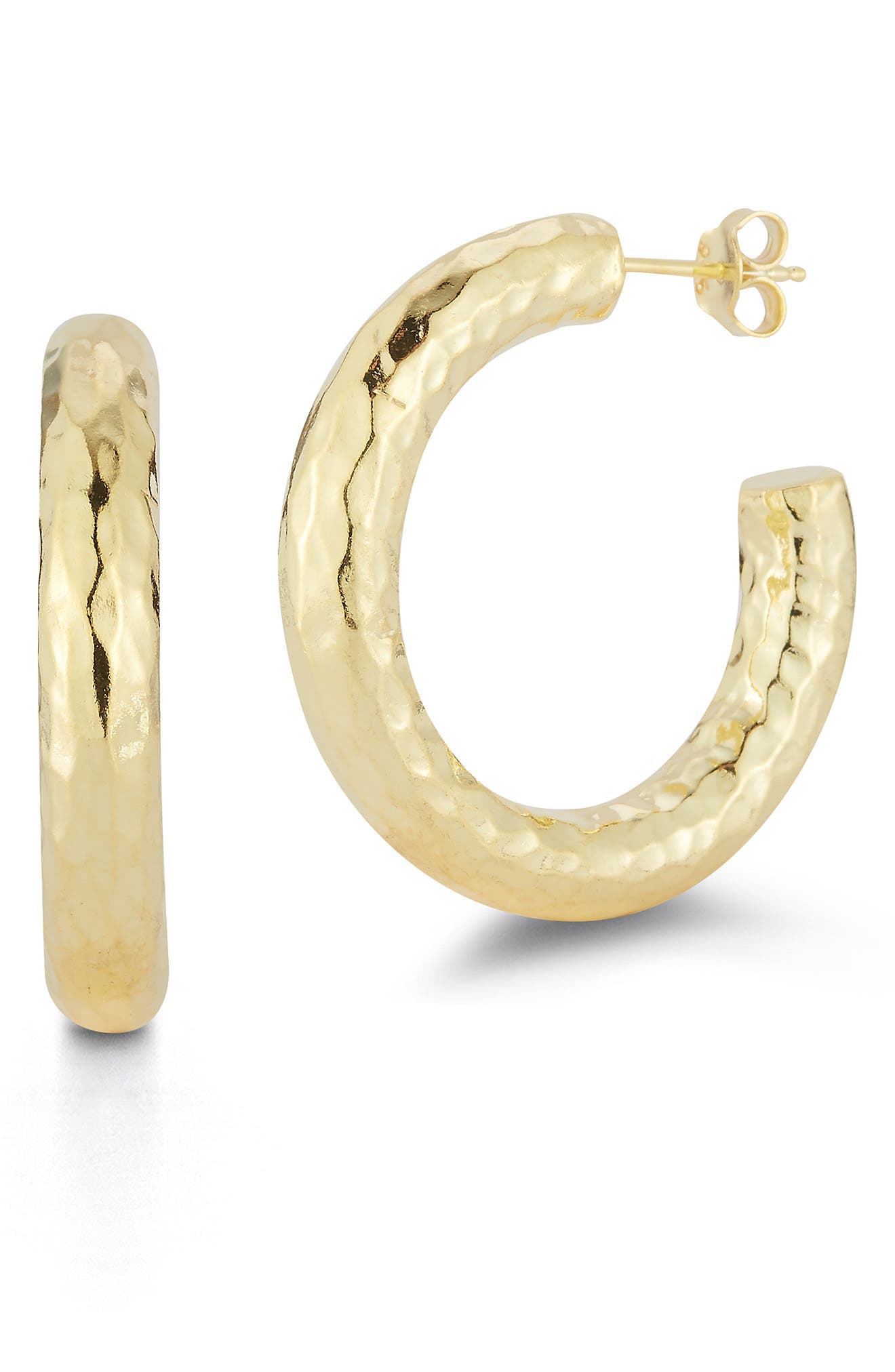 GLAZE JEWELRY Hammered Hoop Earrings
