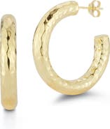 GLAZE JEWELRY Glaze Jewelry Hammered Hoop Earrings