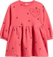NEXT Kids' Heart Embossed Sweatshirt Dress
