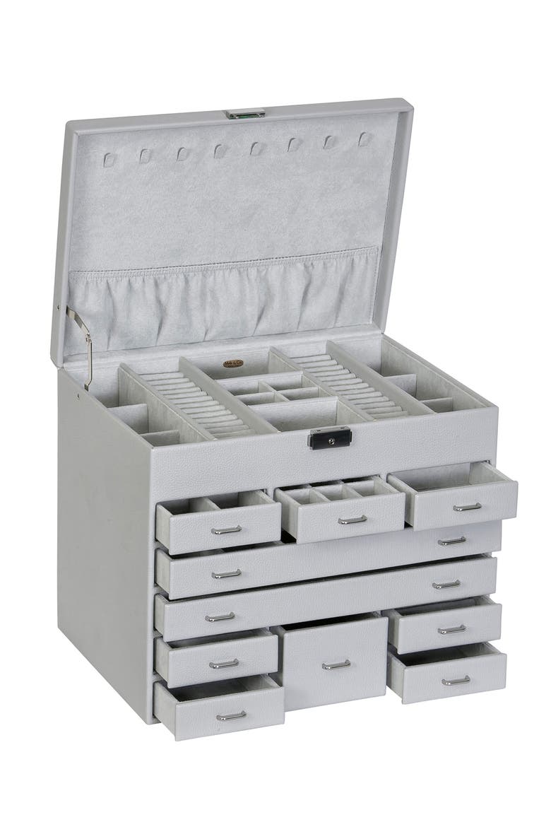 Mele & Co. Somerset Locking Jewelry Box, Alternate, color, WHITE