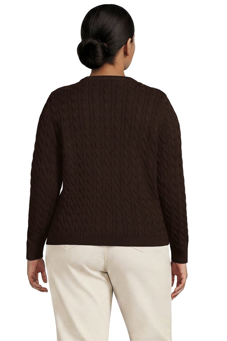 Plus Size Drifter Jacquard Cardigan Sweater, Alternate, color, Rich Coffee