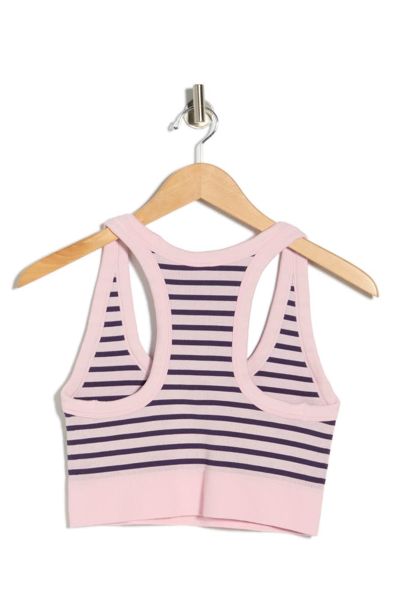 Free People FP Movement Stripe Go To Sports Bra, Alternate, color, Powder Pink Combo