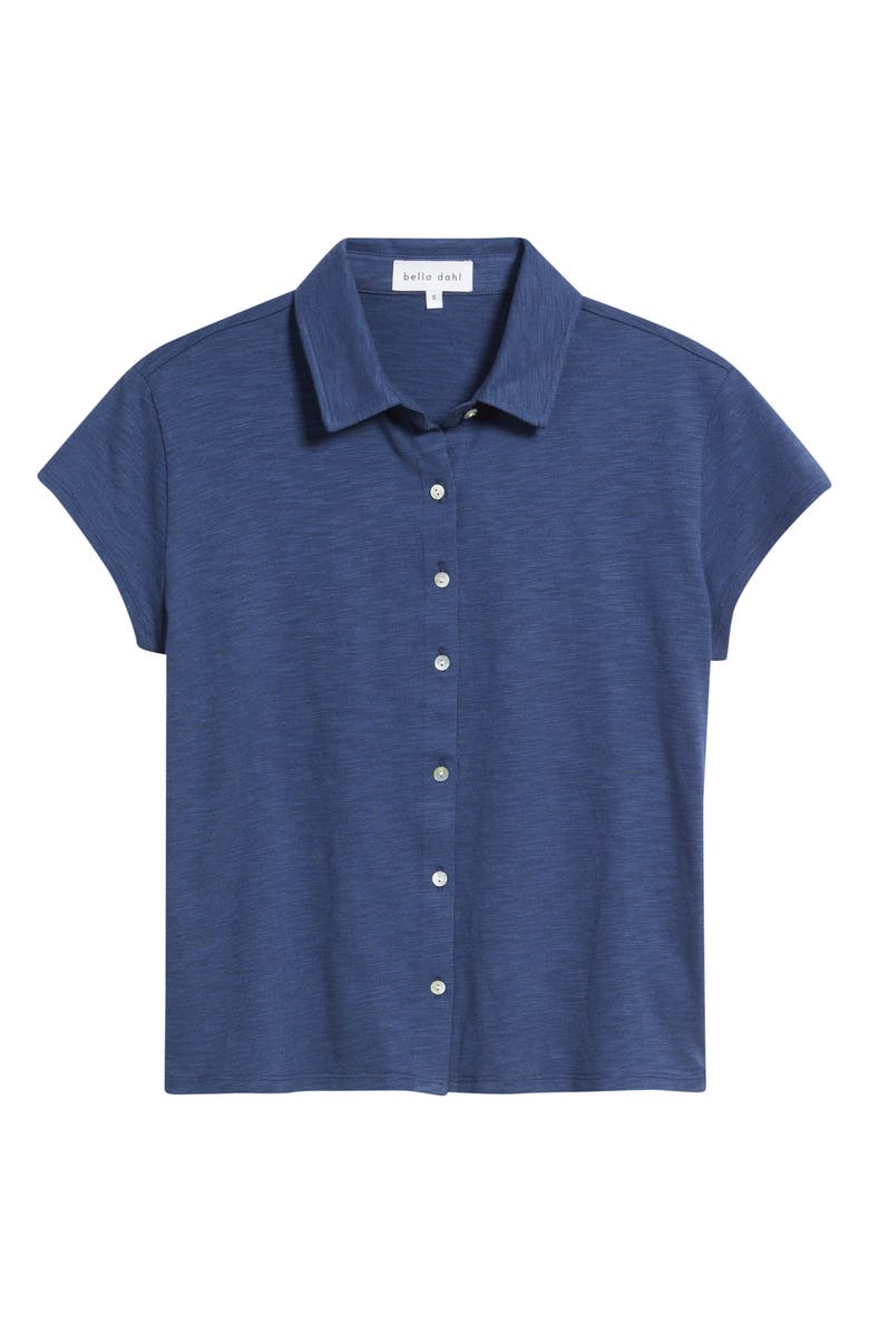 Bella Dahl Cap Sleeve Shirt, Alternate, color, Midnight Surf