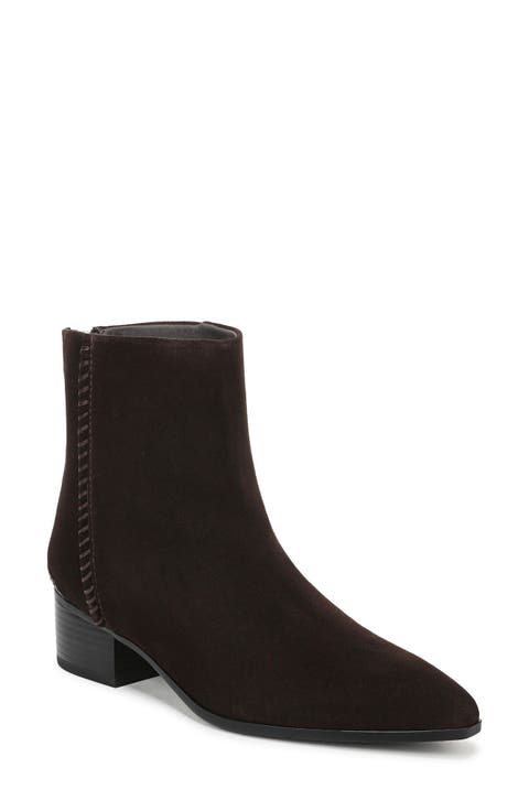 Fayola Croc Embossed Leather Bootie