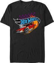 Hot Wheels Men's Hot Wheels Rodger Dodger Red Flame Graphic T-Shirt
