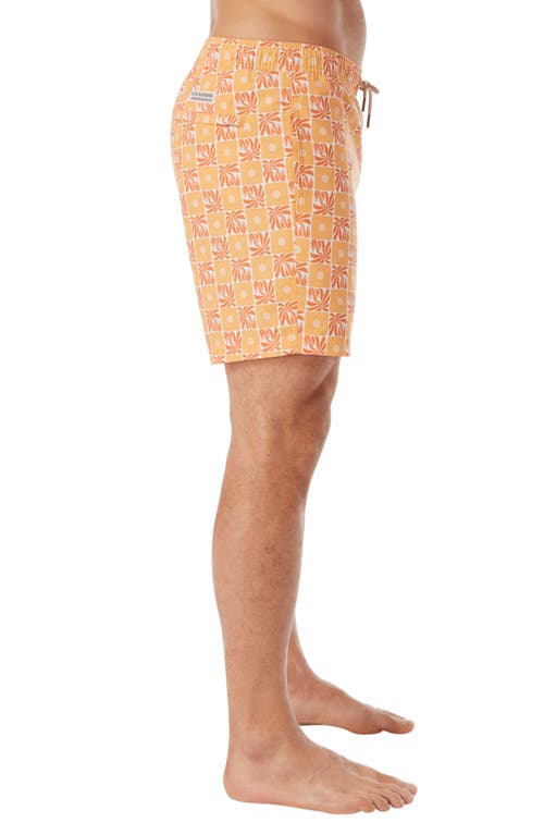 Fair Harbor Bayberry Water Repellent Swim Trunks In Orange