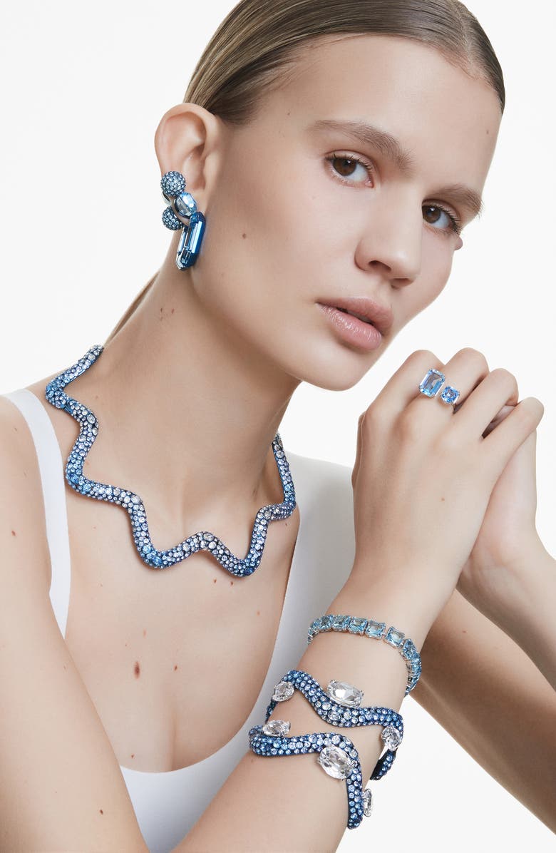 Swarovski Millenia Crystal Ring, Alternate, color, Blue