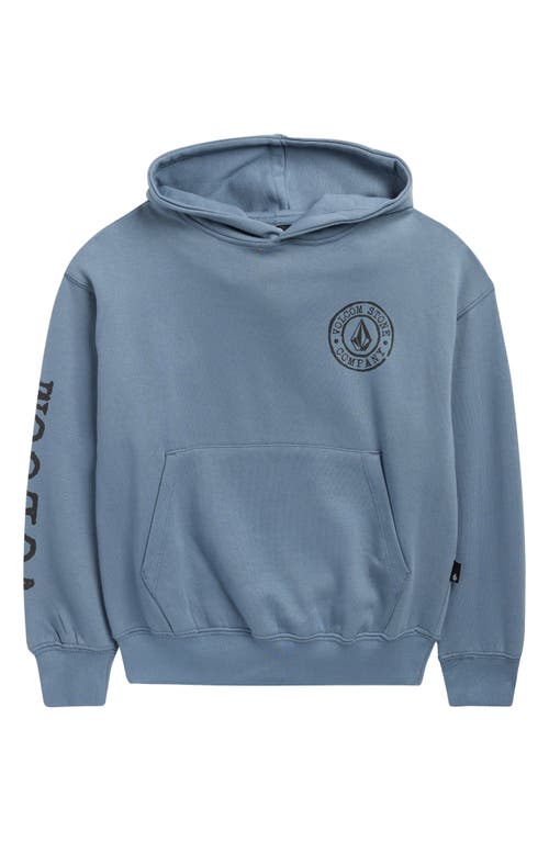 Volcom Kids' Diffuse Oversize Pullover Hoodie in Blue Slate  product