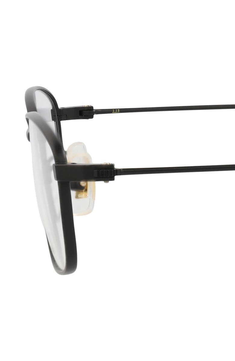 Dunhill 54mm Rectangular Optical Glasses, Alternate, color, Black Transparent