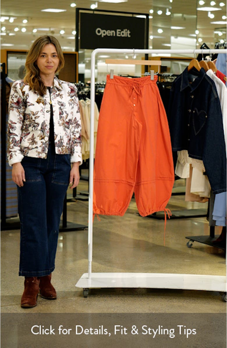 Frida Cotton Blend Crop Balloon Pants, sales video thumbnail