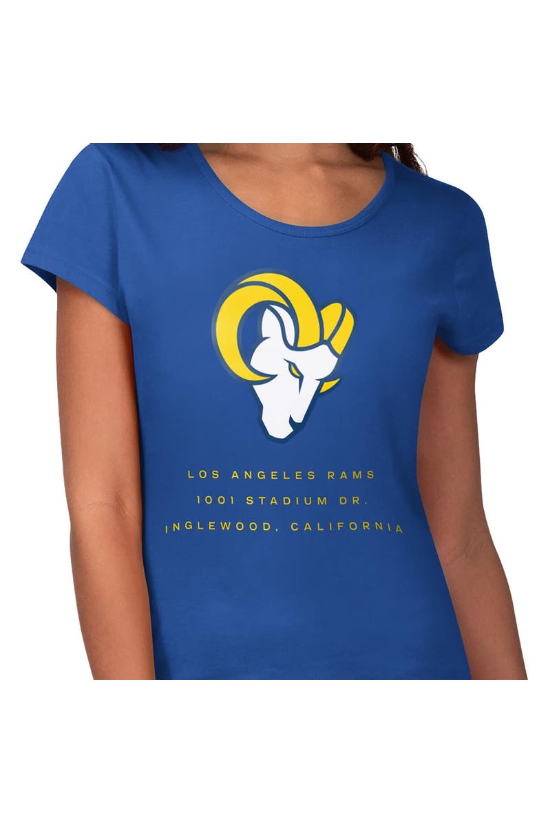 G-III 4HER BY CARL BANKS Women's G-III 4Her by Carl Banks Royal Los Angeles Rams Endzone T-Shirt, Alternate, color, Royal