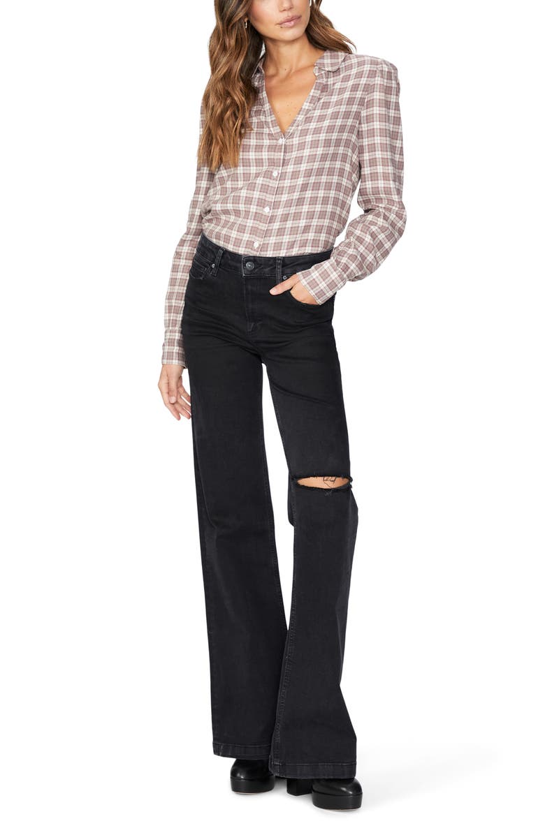 PAIGE Transcend Leenah Ripped Wide Leg Jeans, Alternate, color,