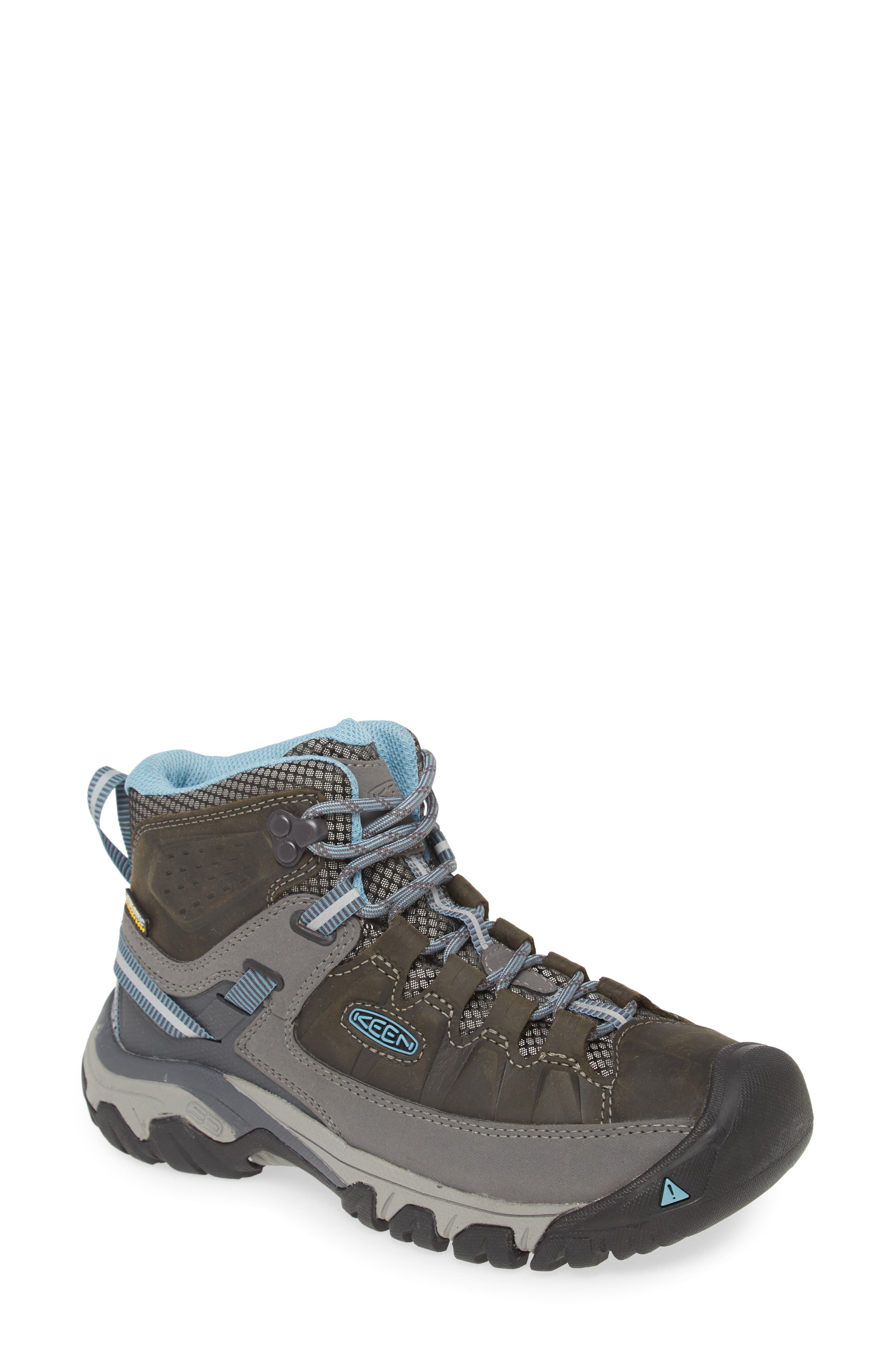 Targhee III Mid Waterproof Hiking Boot, Main, color, MAGNET/ ATLANTIC BLUE LEATHER