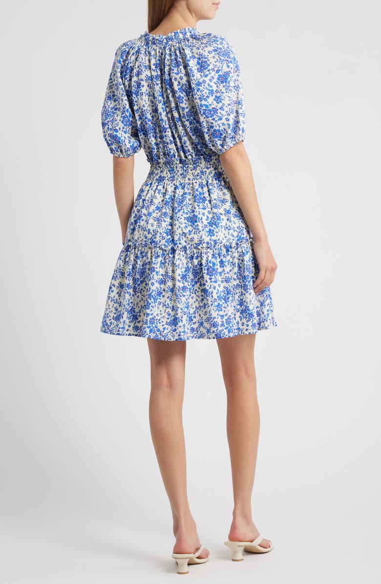 Rails Fiorella Floral Smocked Dress, Alternate, color, Blue Marguerite