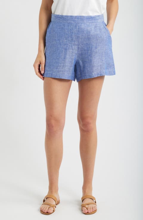 Linen Pull-On Shorts