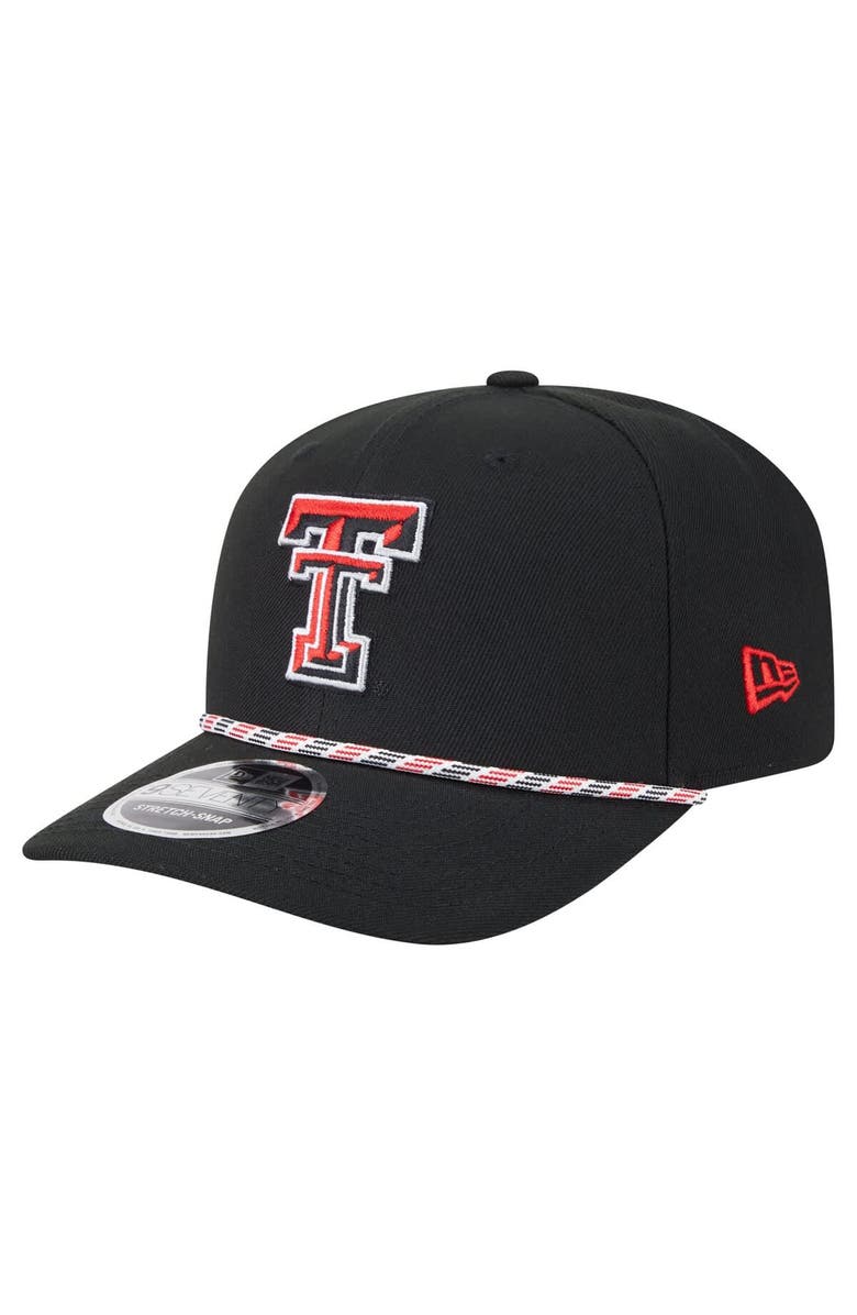 New Era Men's New Era Black Texas Tech Red Raiders Gameday Multi-Rope 9SEVENTY Stretch-Snap Hat, Main, color, Black