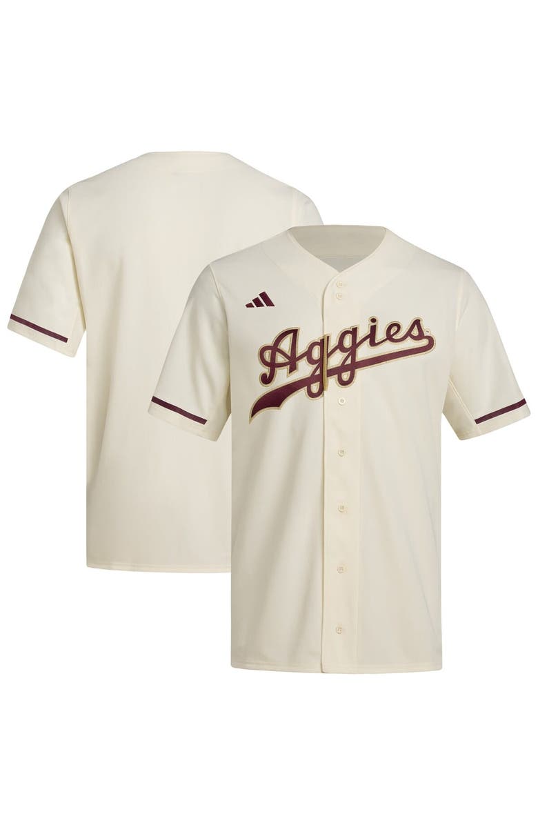 adidas Men's adidas Cream Texas A&M Aggies Replica Baseball Jersey, Alternate, color, Cream