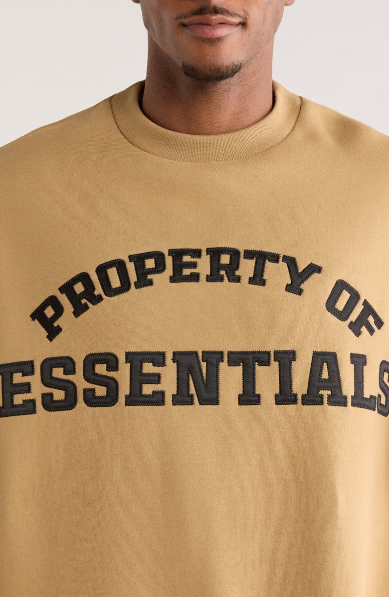 Fear of God Essentials Property Graphic Print Crewneck Sweatshirt, Alternate, color, Dune