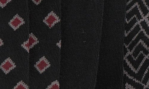 Ted Baker Assorted 6-pack Crew Dress Socks In Black