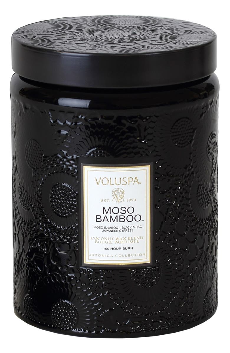 Voluspa 'Japonica - Moso Bamboo' Large Embossed Jar Candle, Main, color,