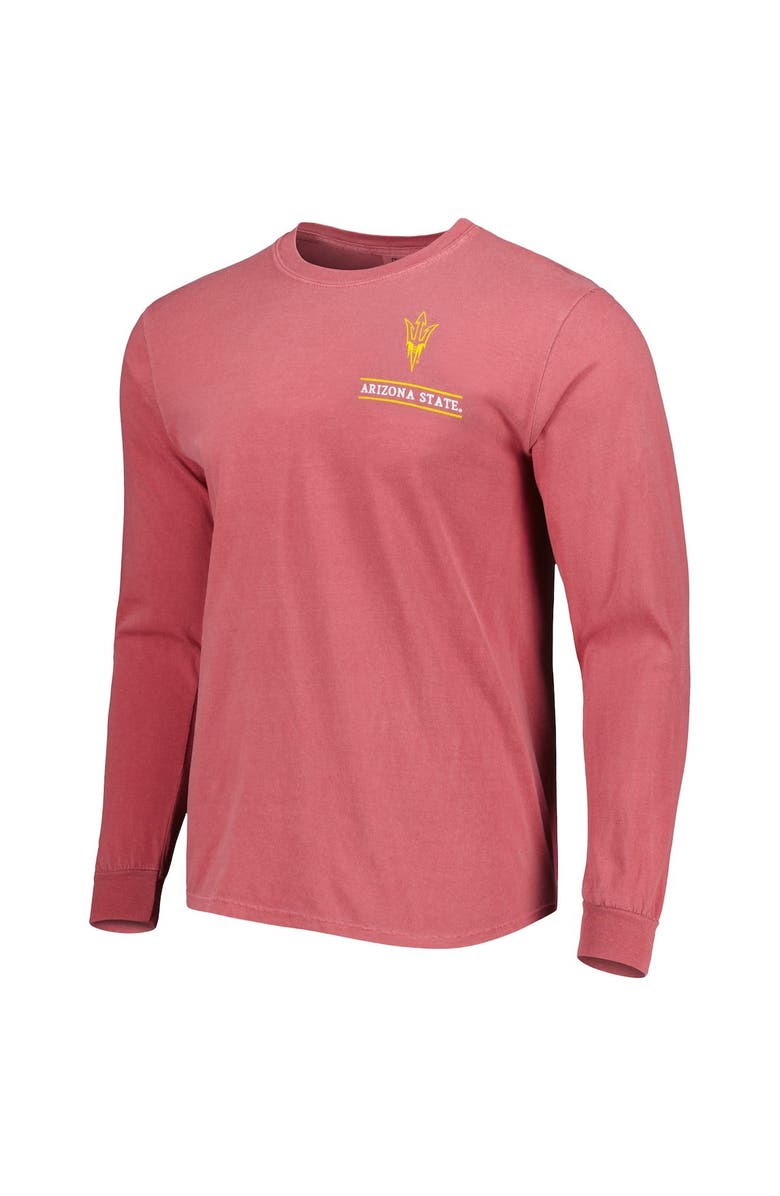 IMAGE ONE Men's Maroon Arizona State Sun Devils Circle Campus Scene Long Sleeve T-Shirt, Alternate, color, 