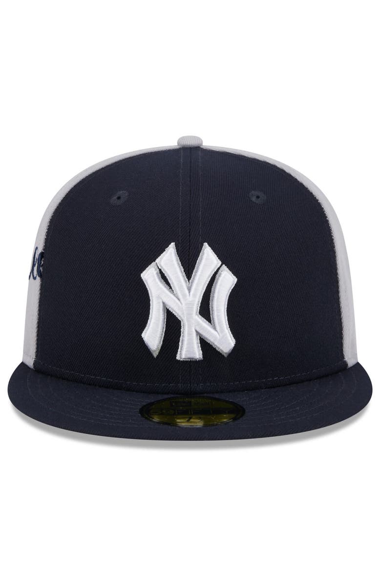 Men's New Era Navy/Gray New York Yankees Gameday Sideswipe 59FIFTY Fitted Hat, Alternate, color, Navy