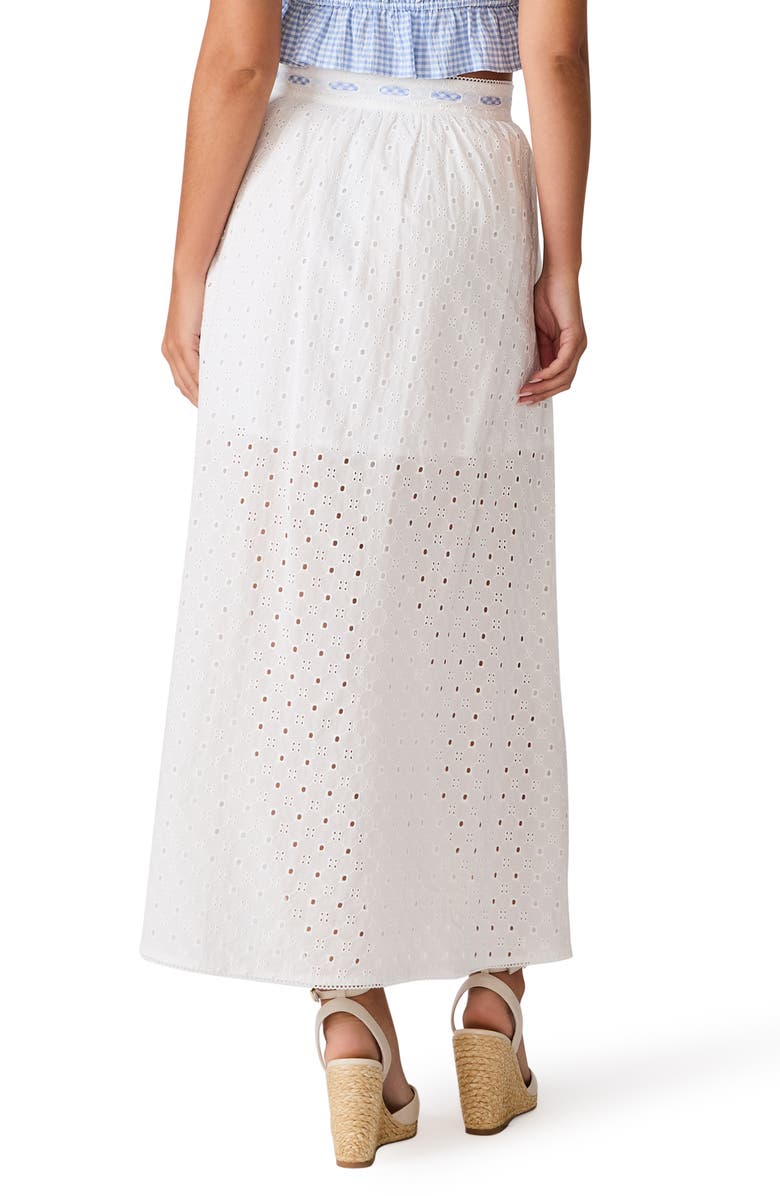 Steve Madden Zana Eyelet Maxi Skirt, Alternate, color, Antique
