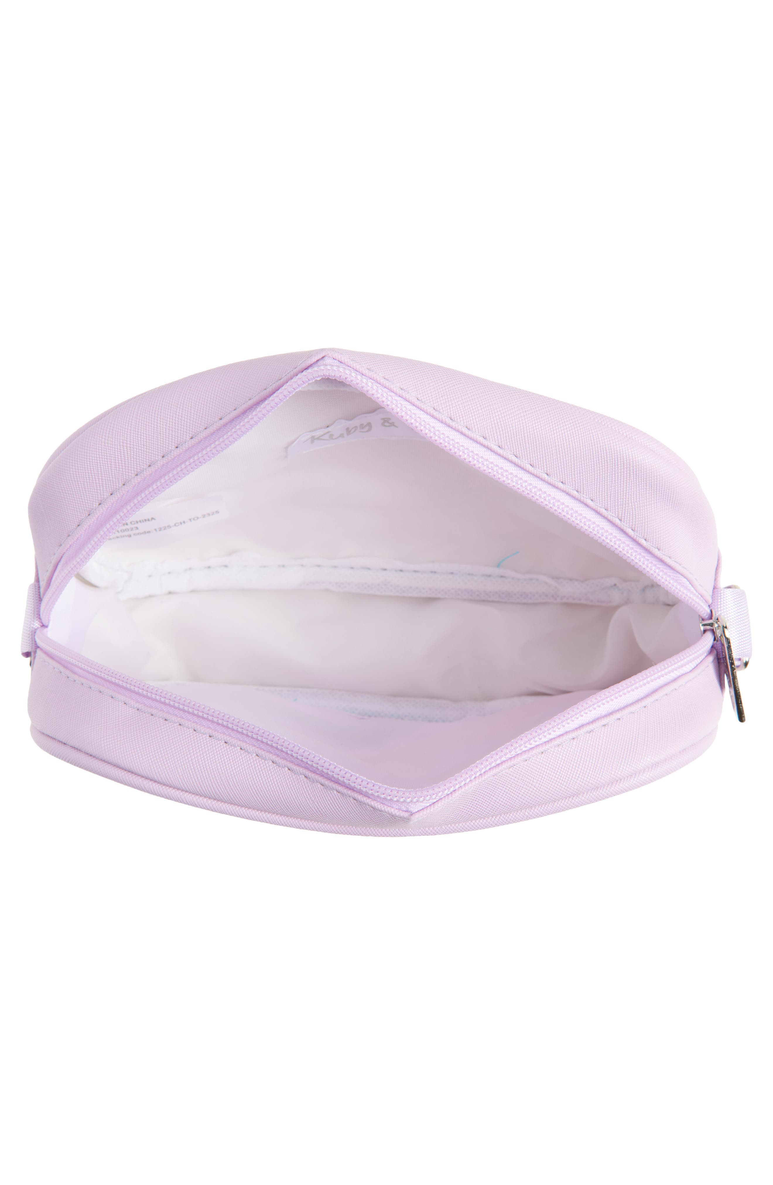 Ruby & Ry Kid's Glitter Stripe Crossbody Bag, Alternate, color, Lavender