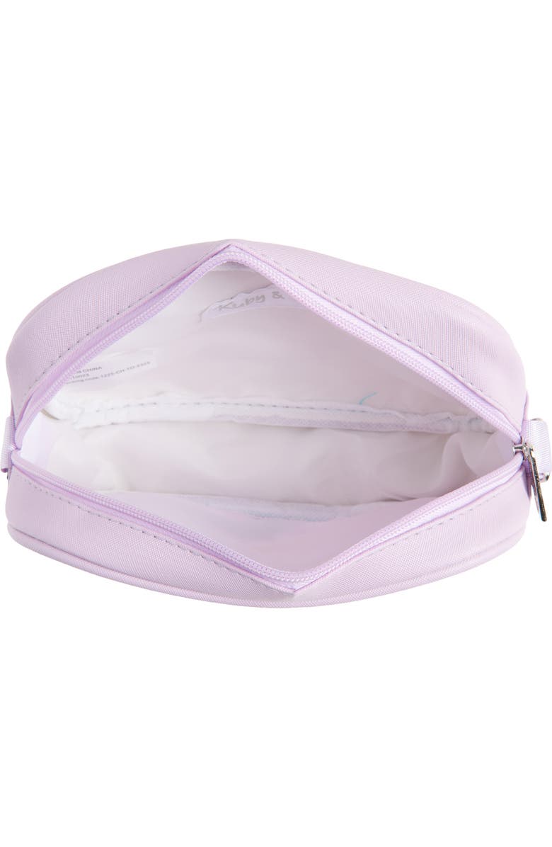 Ruby & Ry Kid's Glitter Stripe Crossbody Bag, Alternate, color, Lavender