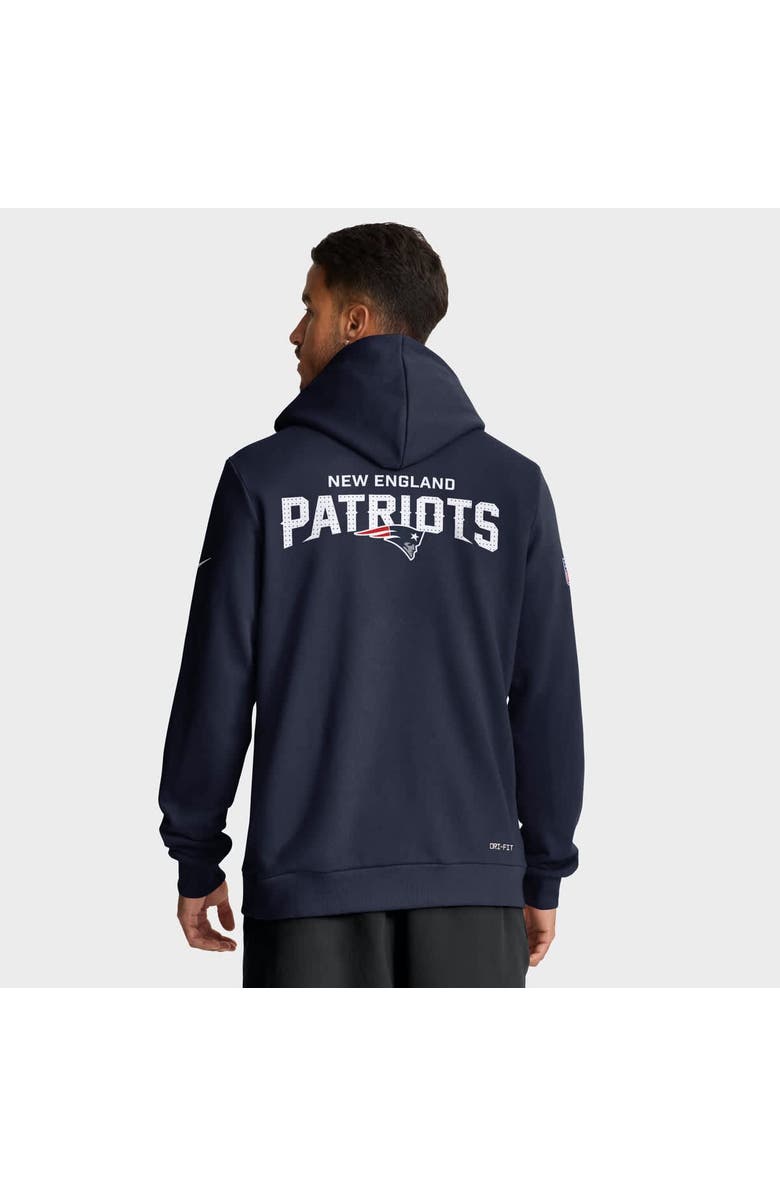 Nike Men's Nike Navy New England Patriots Sideline Initial Home Performance Pullover Hoodie, Alternate, color, Navy
