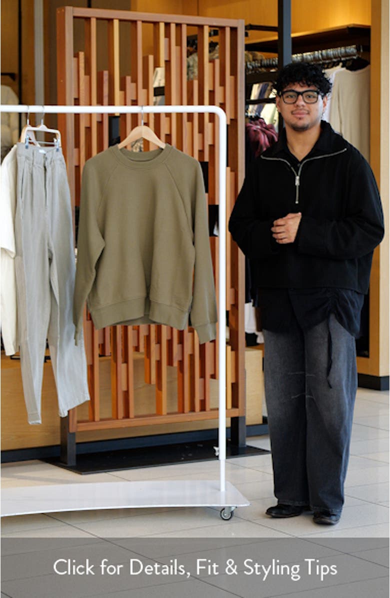 Boxy Raglan Sleeve Sweatshirt, sales video thumbnail