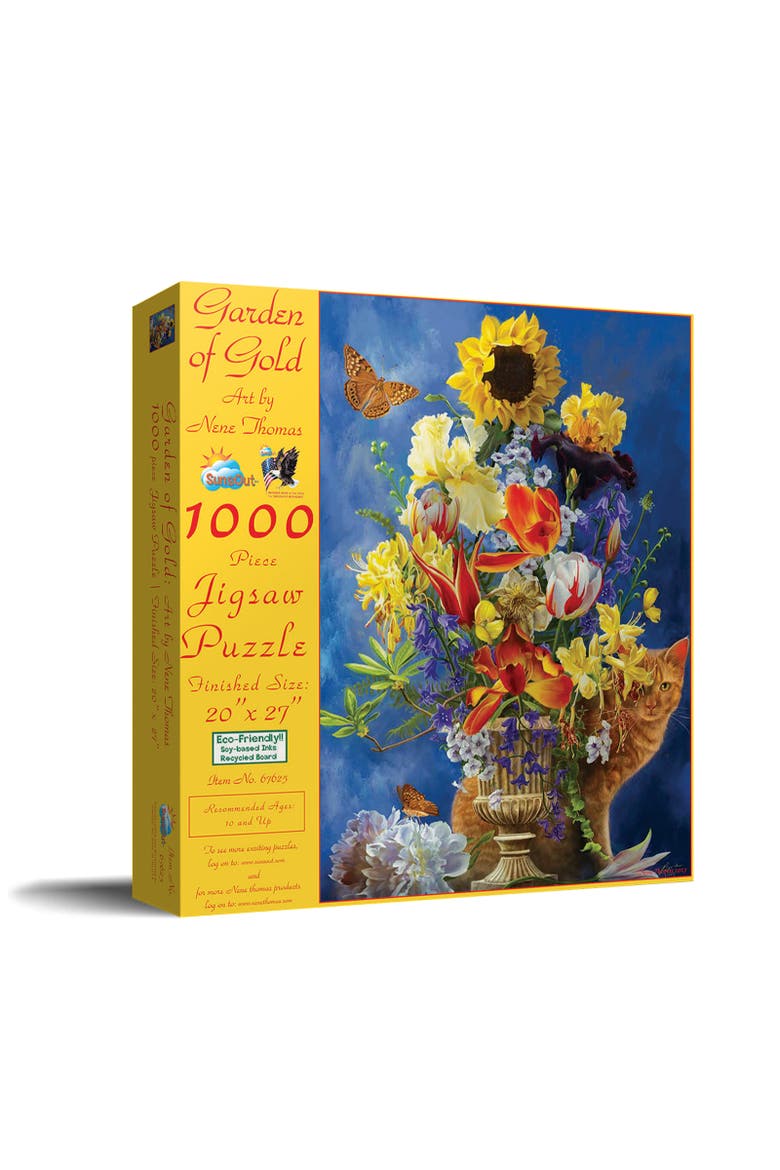 Garden of Gold 1000 piece Jigsaw Puzzle for Adults, Main, color, Multicolor