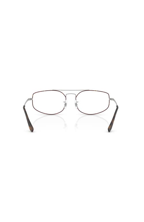 Ray Ban Ray-ban 56mm Irregular Optical Glasses In Brown