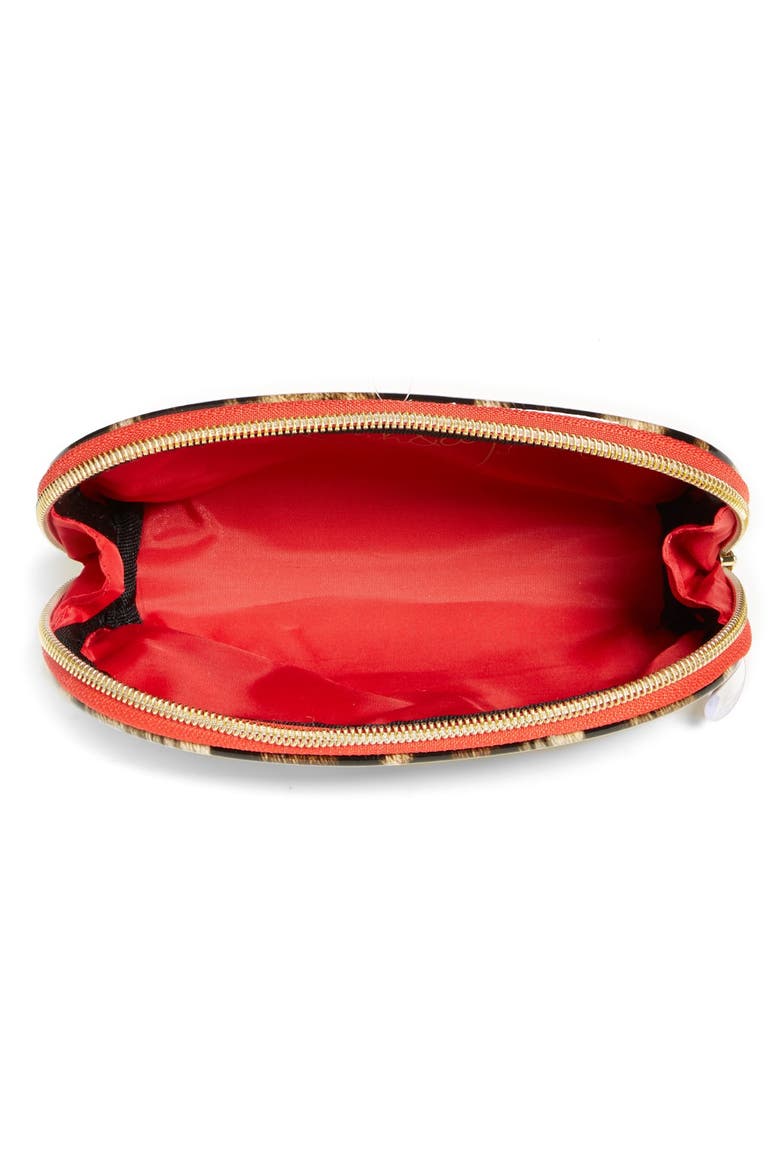 steph&co. 'Shiny Leopard' Mini Dome Cosmetics Case (Nordstrom Exclusive), Alternate, color, NO COLOR