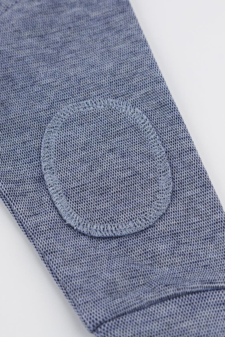 Mini Honeycomb Elbow Patch Boxy, Alternate, color, Denim