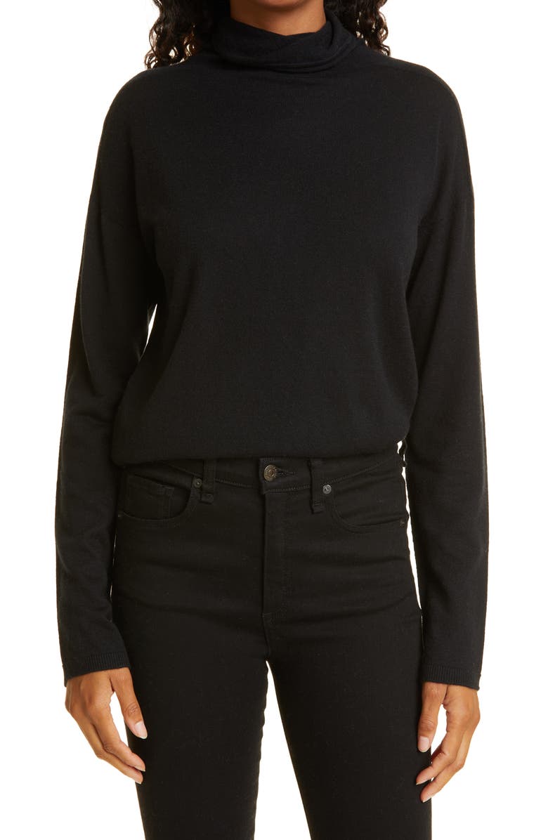 Nordstrom Signature Funnel Neck Tissue Weight Cashmere Sweater, Main, color, 