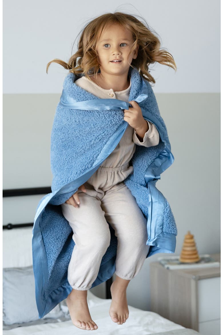 Chenille Blanket, Alternate, color, CORNFLOWER