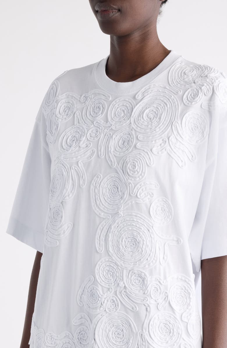 Dries Van Noten Hegels Soutache Embroidered T-Shirt, Alternate, color, White