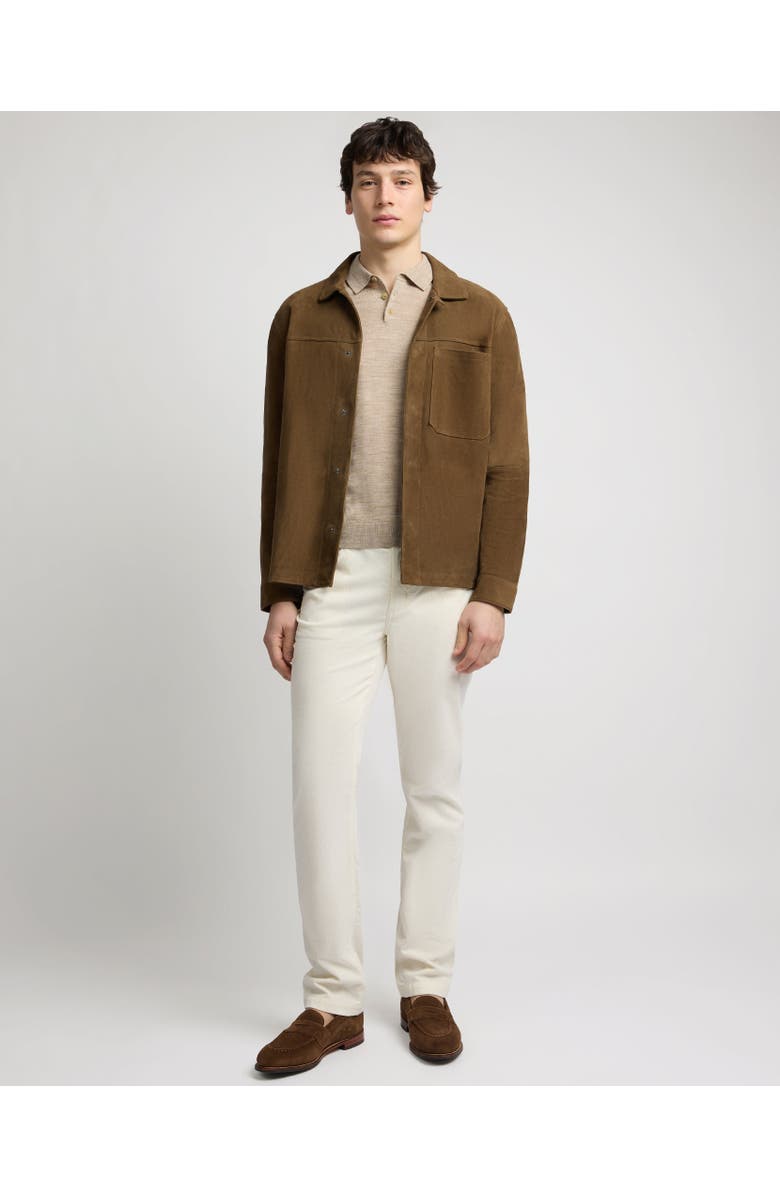 Onia Suede Work Overshirt, Alternate, color, Doe