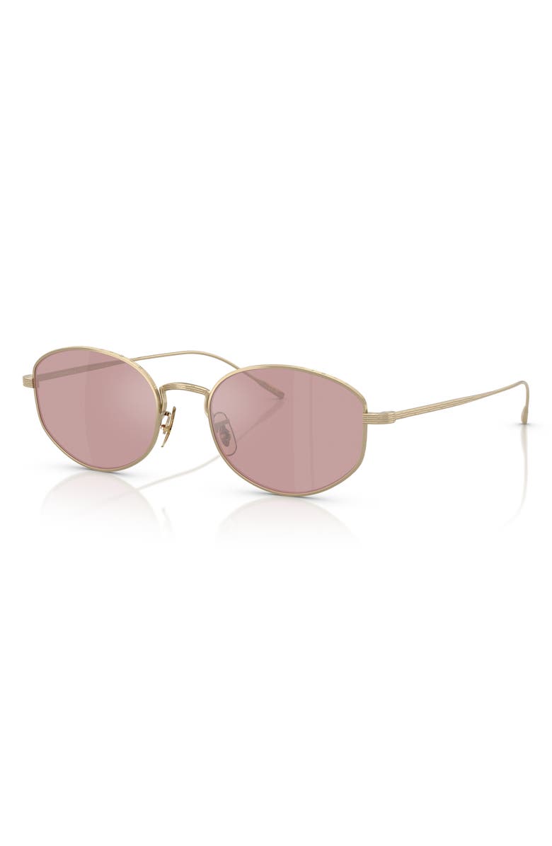 Oliver Peoples 55mm Polarized Oval Sunglasses, Alternate, color, Pink