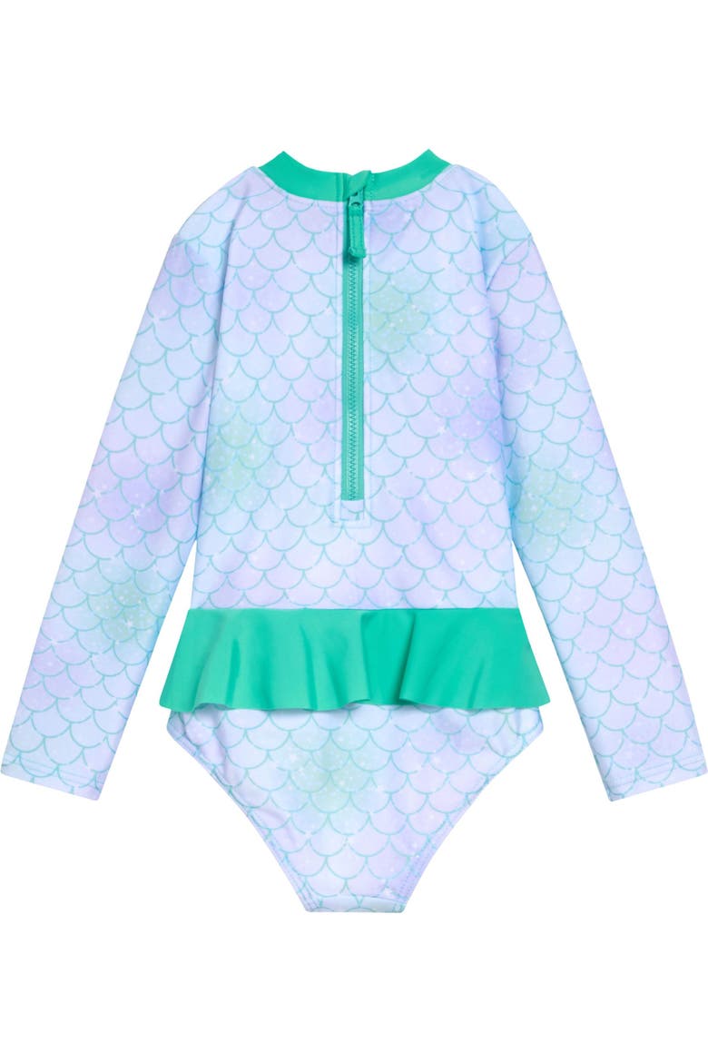 The Little Mermaid Princess Ariel One Piece Swimwear, Main, color, Ariel Mint Gradient