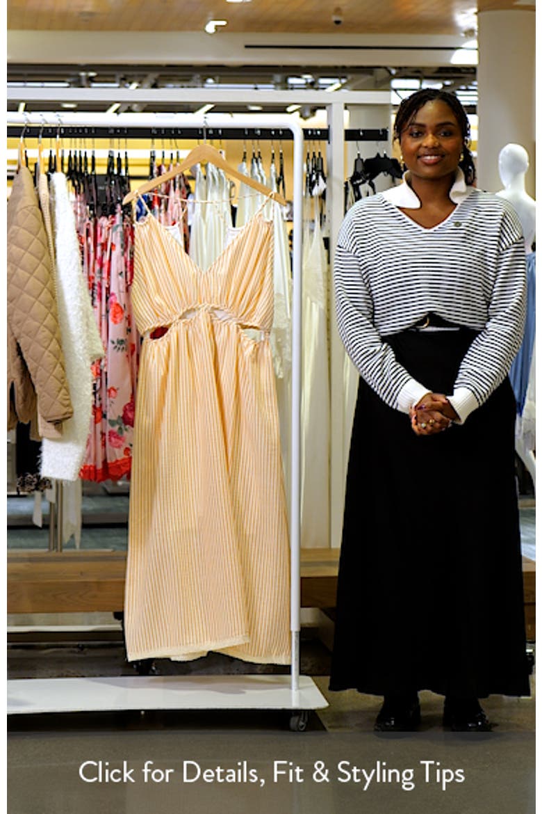 Cutout Stripe Midi Dress video