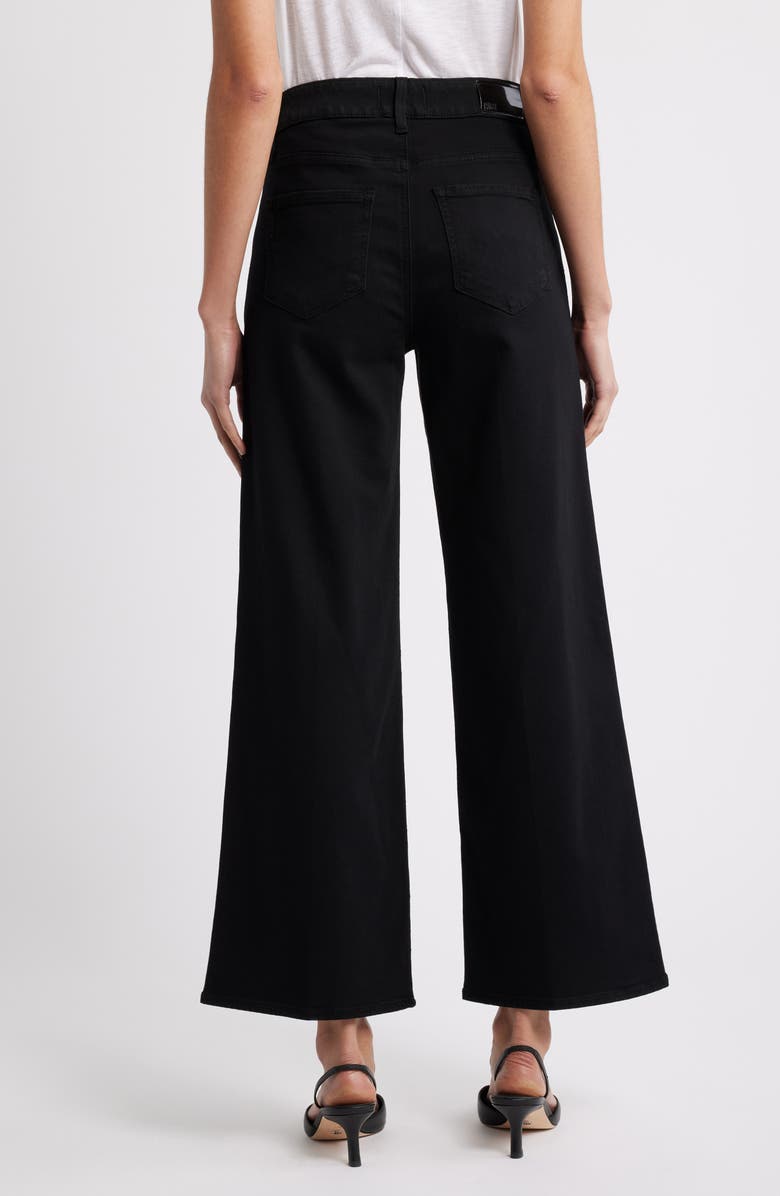 PAIGE Anessa High Waist Wide Leg Jeans, Alternate, color, Black Shadow