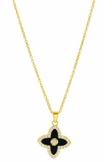 Enamel Flower Pendant Necklace
